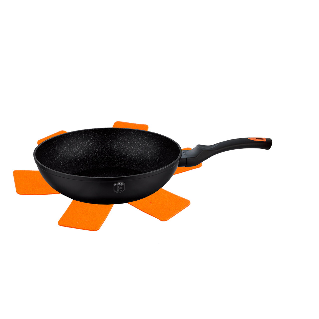 Tigaie Wok Berlinger Haus, Granit Diamond , 28 cm, 3.2 L, aluminiu forjat, negru - imagine 4